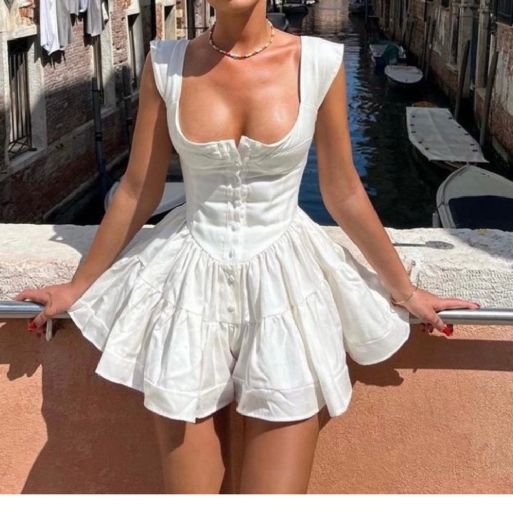 Vanessa Mooney Elizabeth Buttoned romper dress XL